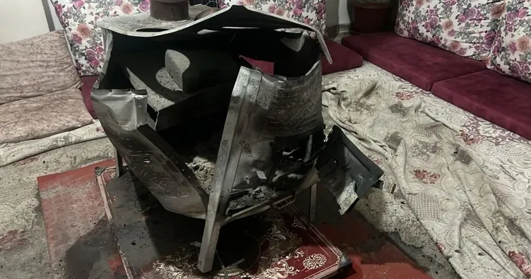 Hakkari’de odun sobasında patlama! Facianın eşiğinden döndüler…
