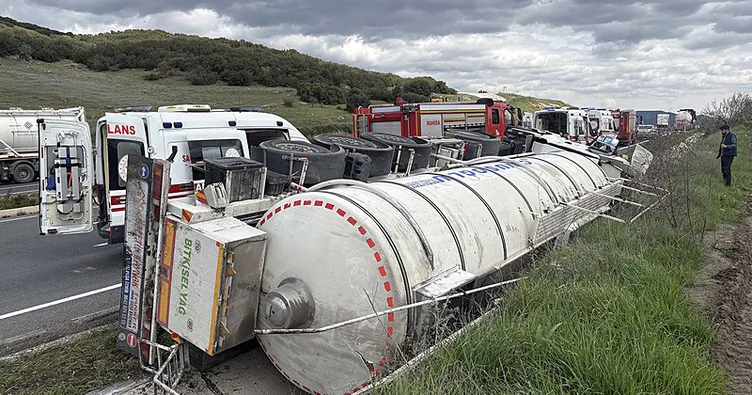 Manisa’da tanker kazası: 1’i ağır, 3 kişi yaralandı