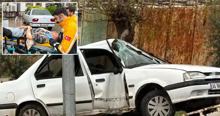 Adıyaman’da feci kaza! Otomobil elektrik direğine ok gibi saplandı: Yaralılar var!
