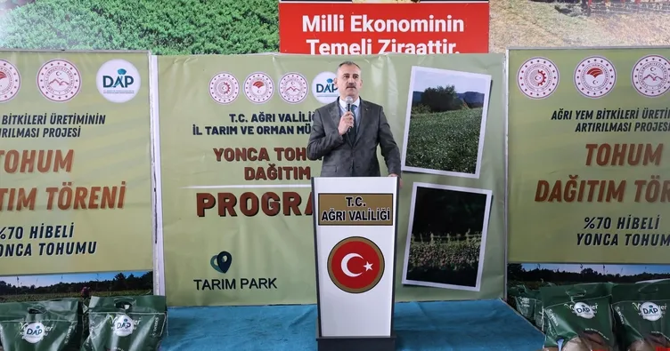 Ağrı’da çiftçiye dev destek: 44 ton sertifikalı yonca tohumu dağıtıldı