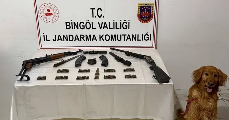 Bingöl’de kalaşnikof ve mühimmat ele geçirildi