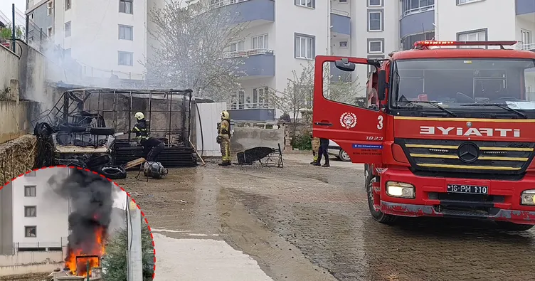 Bursa’da korkutan yangın! Alevler depoyu sardı: Tüp bomba gibi patladı!