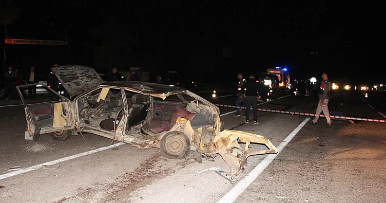 Çankırı’da feci kaza: İki otomobil çarpıştı: 1 ölü, 3 yaralı