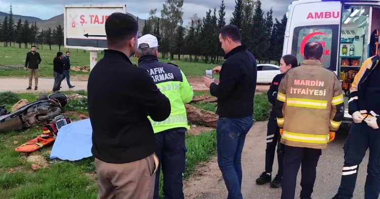 Devrilen motosikletin sürücüsü hayatını kaybetti