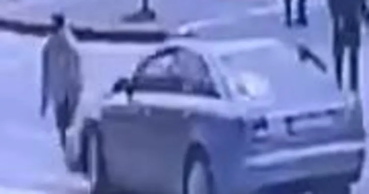 Edirne’de yayaya çarpan otomobil kamerada