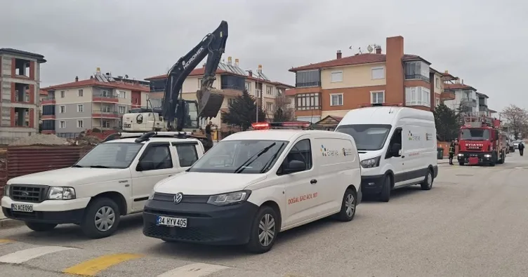 İnşaat alanında doğalgaz hattı koptu: Ekipler seferber oldu