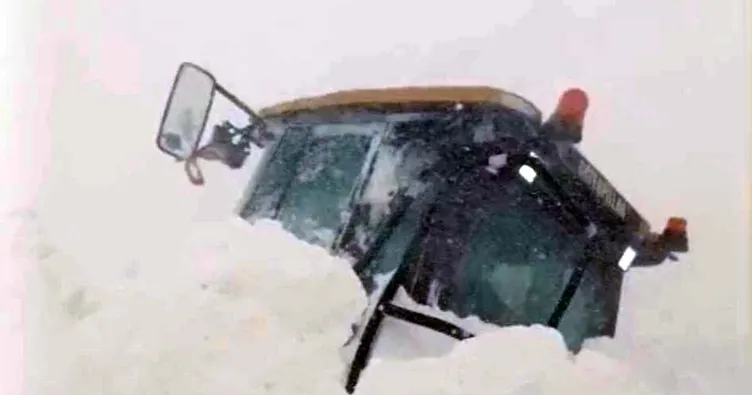 Karla mücadele esnasında çığ düştü