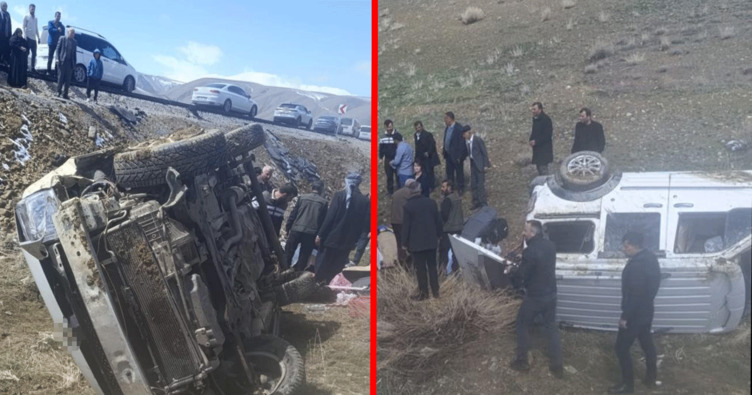 Van – Hakkari yolunda feci kaza! Kamyonet şarampole uçtu: 4 yaralı